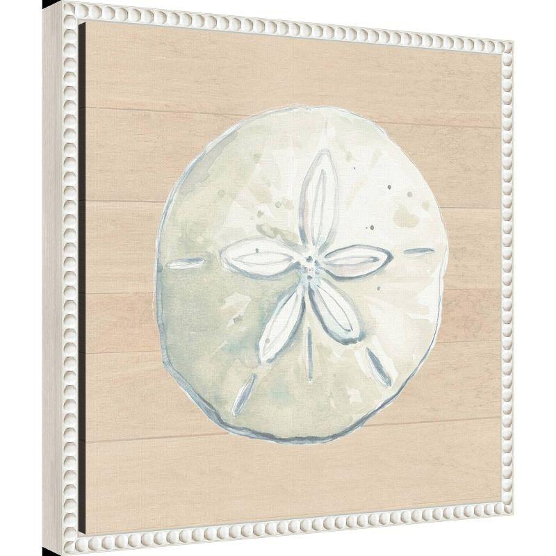 Beaded Frame Sand Dollar Print on Canvas Wall Art