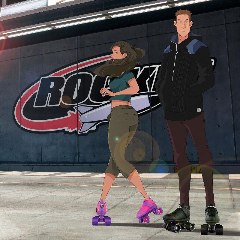 Crazy Skates Black Rocket Roller Skates - Men's Quad Skates - 5