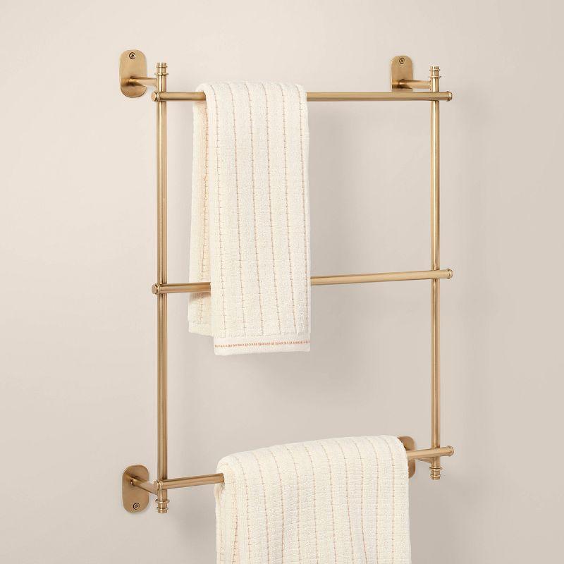 Wall-Mounted Brass Ladder Towel Rack Antique Finish - Hearth & Hand™ with Magnolia