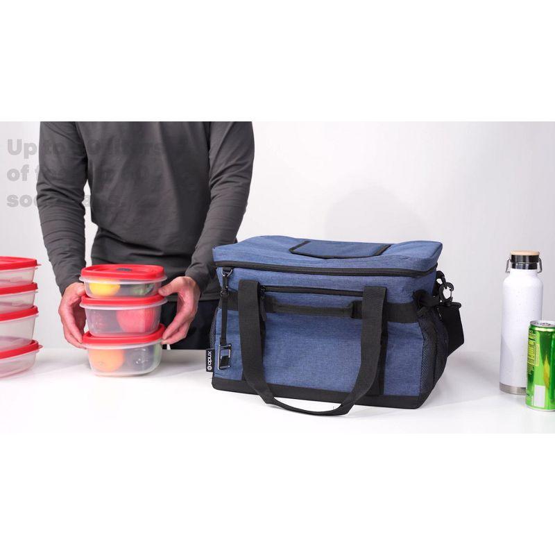 OPUX Soft Sided Cooler Bag, Insulated Collapsible Portable Leakproof with Shoulder Strap, Beach Camping Travel Road Trips (Black, 60 Cans)