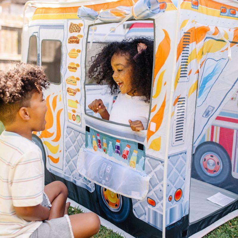 Large Blue and Red Fabric Food Truck Play Tent