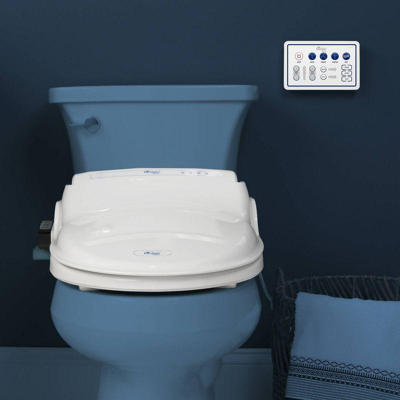 Bio Bidet by BEMIS 7ZBB1000R DRY BB1000 Round Bidet Toilet Seat, Electric, Warm Water with Air Dryer + 6 Bidet Towels