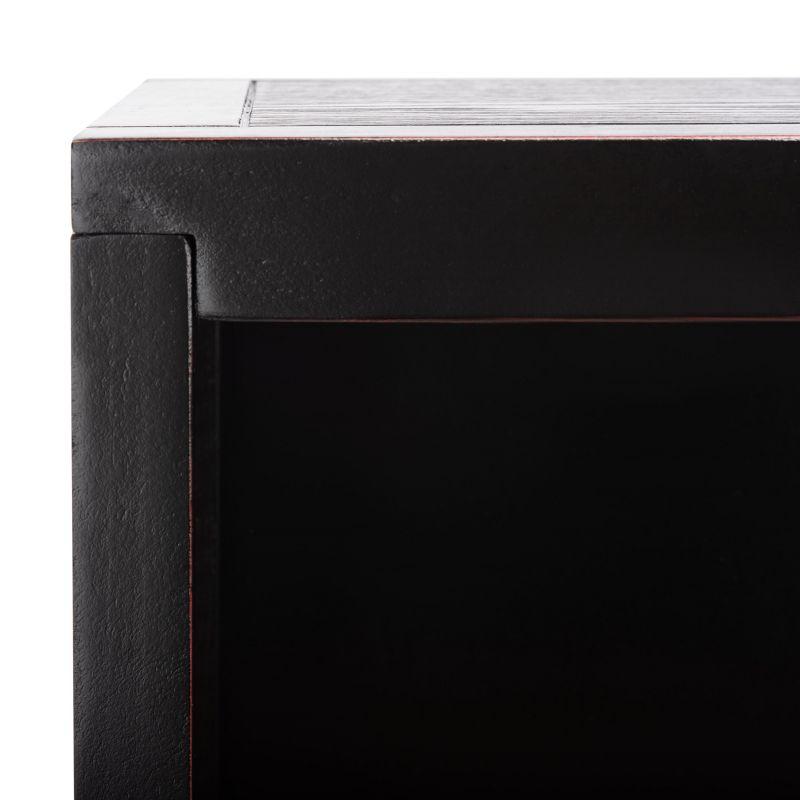 Franz 3 Shelf Wood Back Etagere - ETG2104 - Black/Natural - Safavieh
