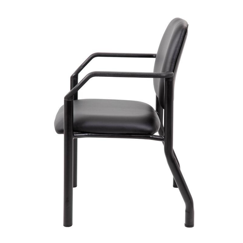 Boss Office Products Stackable Vinyl Seat Reception Chair with Metal Frame