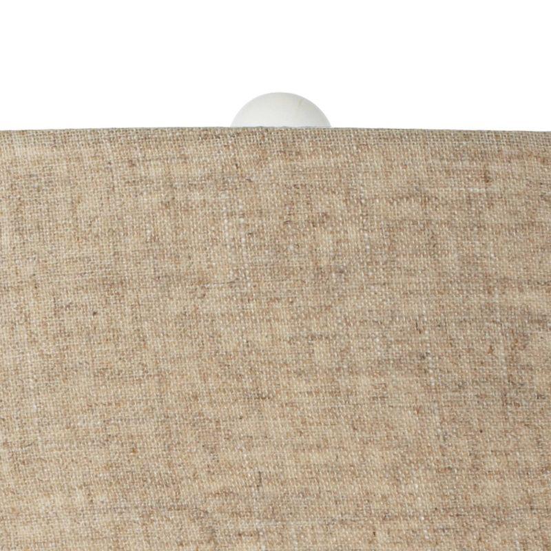 Possini Euro Design Cosgrove Modern Mid Century Table Lamp 26 1/2" High White Glazed Ceramic Light Brown Linen Drum Shade for Bedroom Living Room Home
