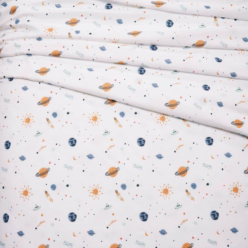 Twin Space Microfiber Kids' Sheet Set - Pillowfort™: Boys Bedding, Outer Space Theme, OEKO-TEX Certified, 3-Piece Set