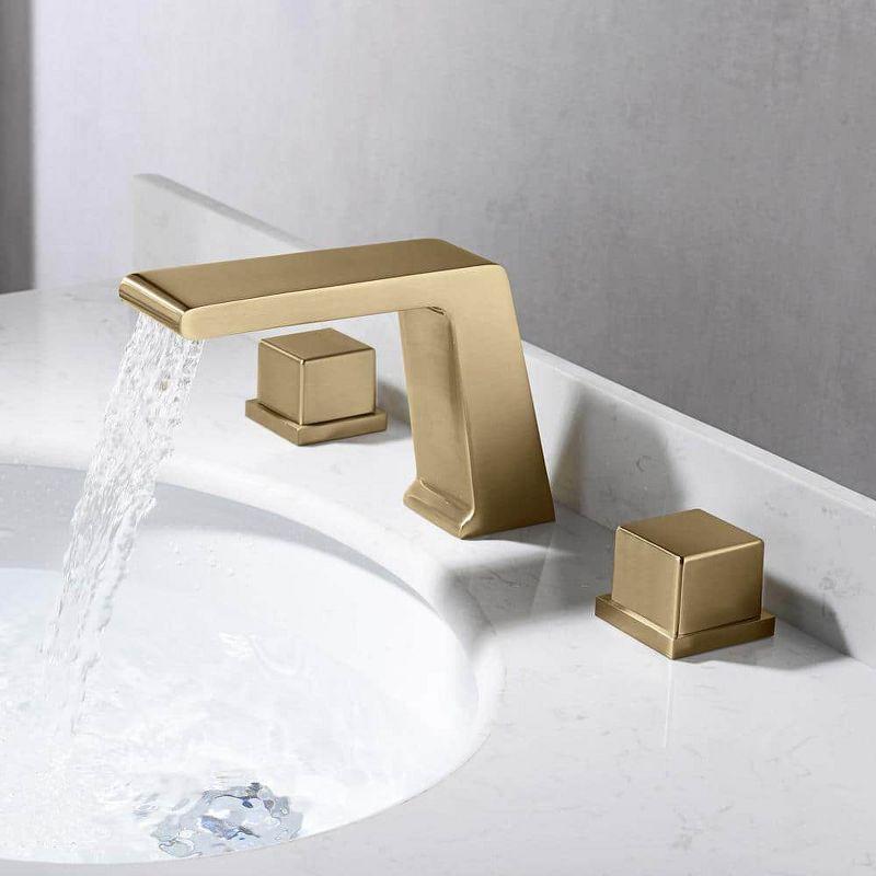 Widespread Faucet 2-Handle Bathroom Faucet with 3 Holes and Pop Drain
