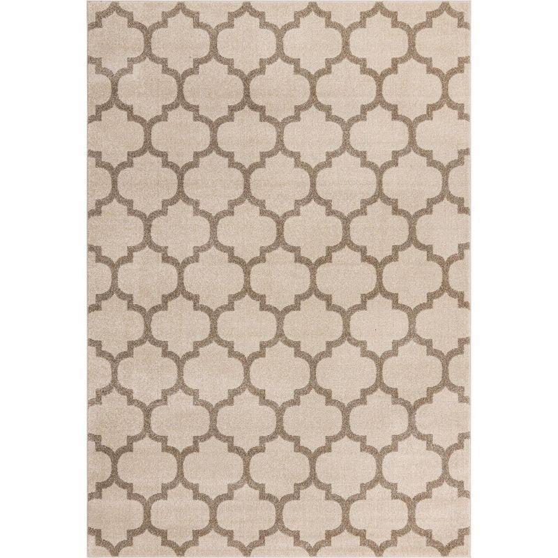 Unique Loom 7' 1 x 10' 0 Trellis Philadelphia Beige and Light Brown Area Rug