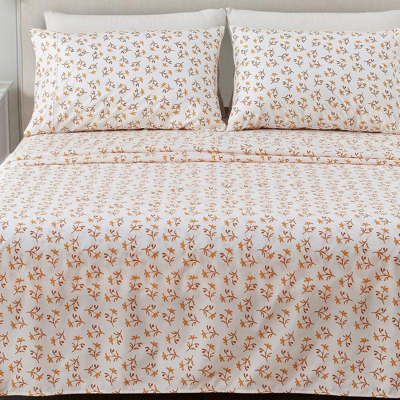 Winter Floral Brushed Microfiber Sheet Set - Great Bay Home