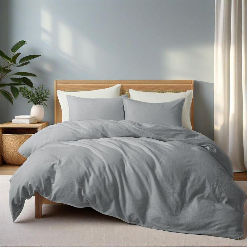 Peace Nest Linen and Cotton Duvet Cover with Pillowcase