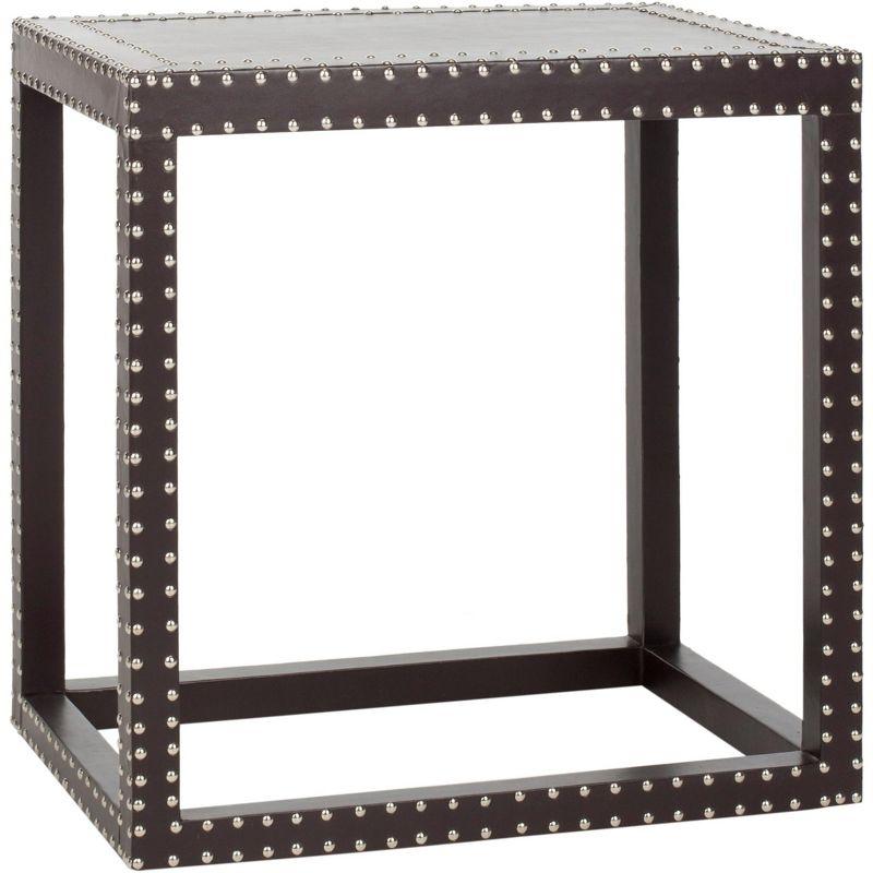 Lena Charcoal Grey 24" Transitional Wood & Metal End Table