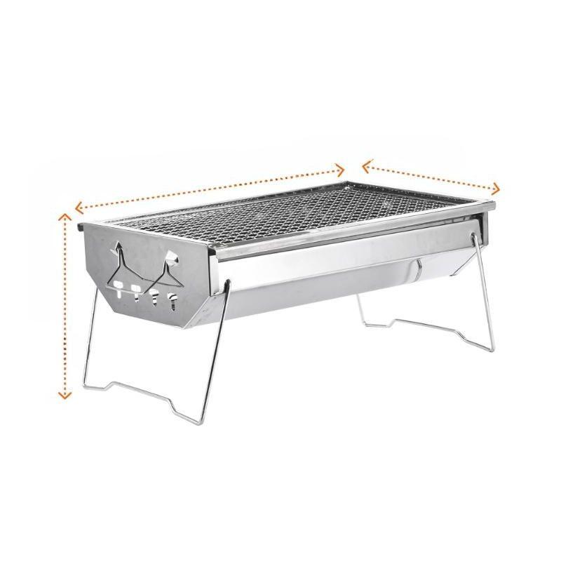 Zorestar Portable Folding Charcoal Grill, Silver