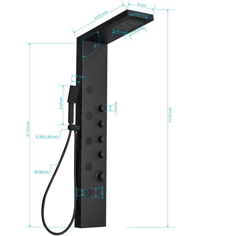 52'' Shower Panel with Fixed Shower Head