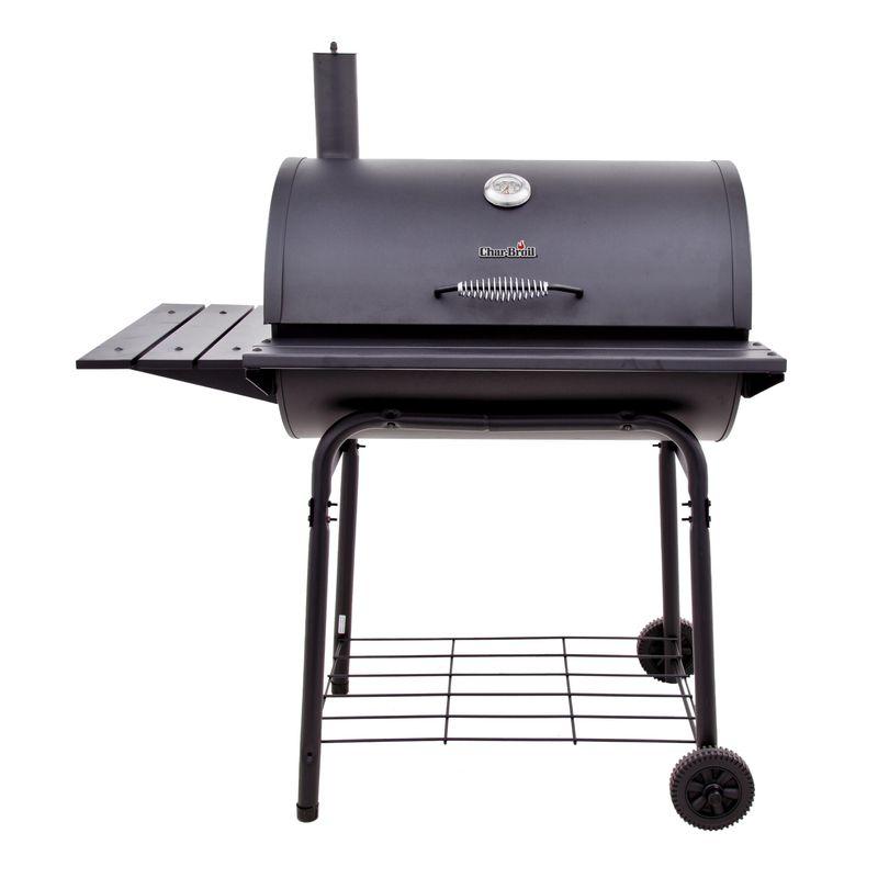 Charbroil American Gourmet 840 Barrel Charcoal Grill with Side Shelves