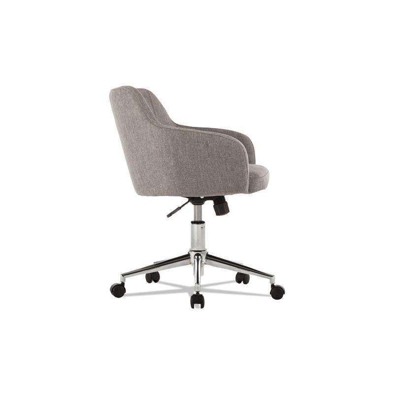 Alera Alera Captain Series Mid-Back Chair, Supports Up to 275 lb, 17.5" to 20.5" Seat Height, Gray Tweed Seat/Back, Chrome Base