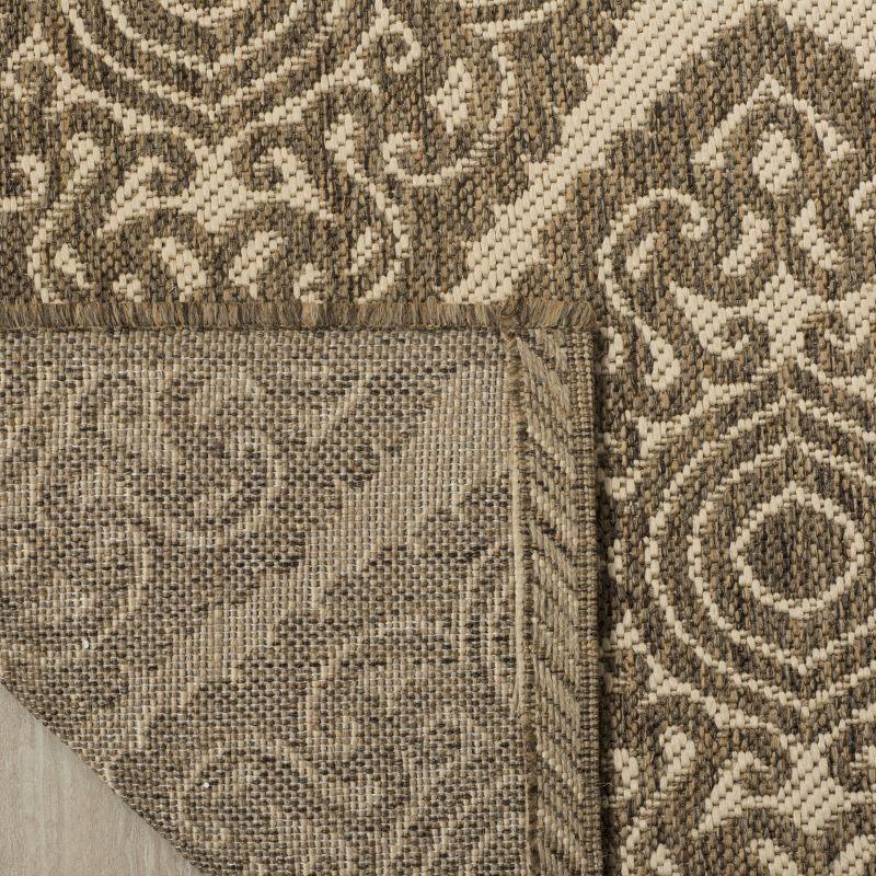 Linden LND132 Power Loomed Area Rug - Cream/Beige - 6'7"x6'7" - Safavieh