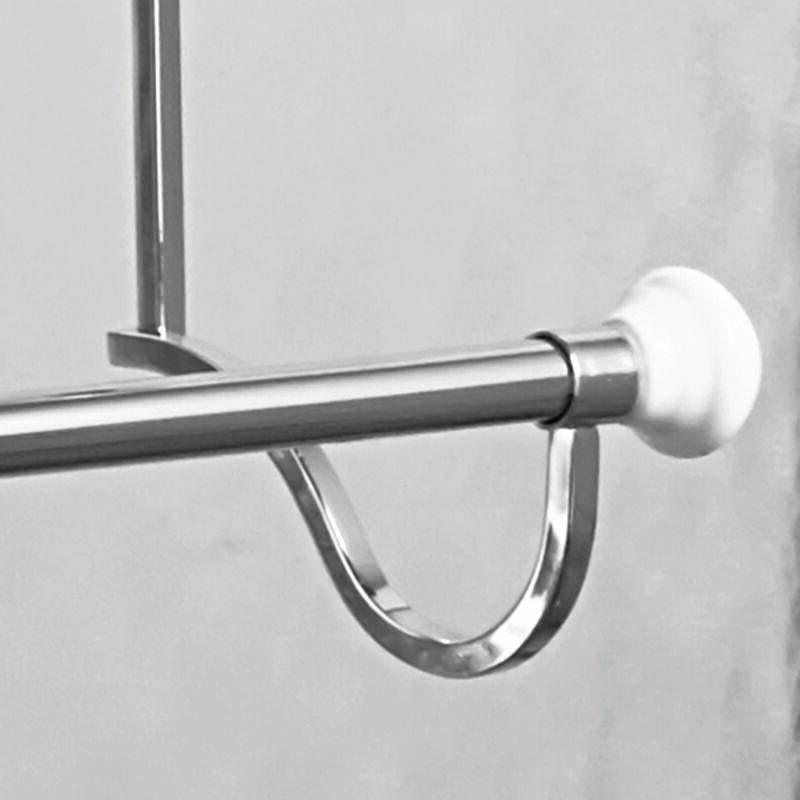 York Metal Over the Shower Door Towel Rack for Bathroom, 4.75" x 17.75" x 22.5", Chrome