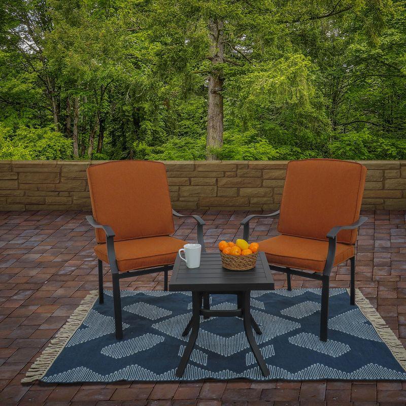 Indigo Blue Braided Geometric 5' x 7' Handwoven Rug