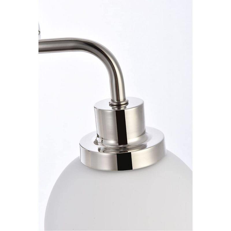 Elegant Lighting Hanson 4 lights bath sconce in polished nickel with frosted shade