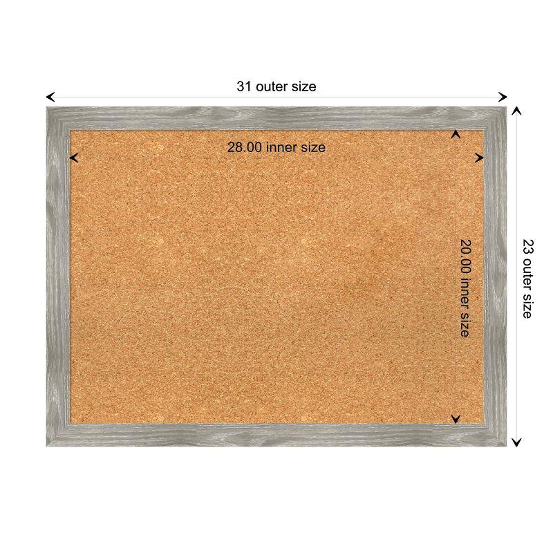 Amanti Art Dove Greywash Square Framed Corkboard, Natural Cork