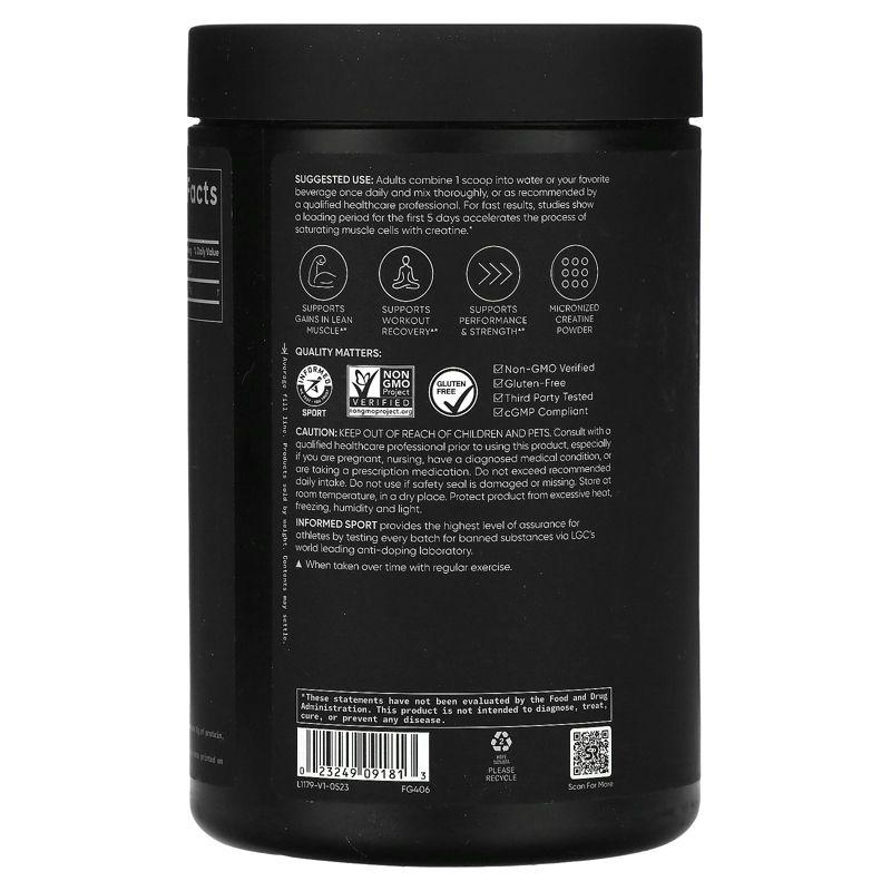 Sports Research Creatine Monohydrate, Unflavored, 1.1 lb (500 g)