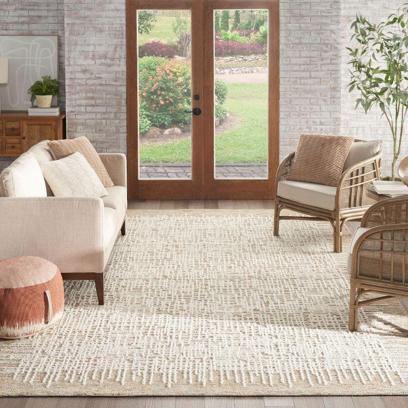 Nourison Vail Rustic Texture Indoor Area Rug Beige/Multi 8'3" x 11'6"
