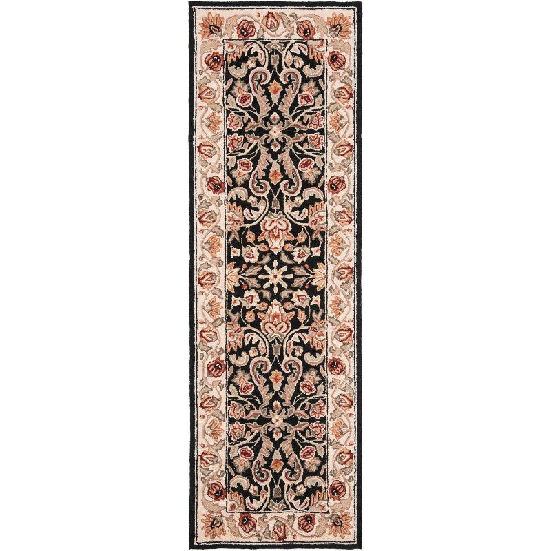 Easy Care EZC101 Hand Hooked Area Rug - Black/Ivory - 3'x6' - Safavieh.