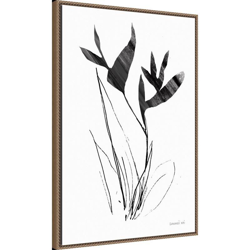 23"x33" Paradise Botanicals I by Danhui Nai Framed Canvas Wall Art Print Bronze - Amanti Art: Modern Style, Polystyrene Frame