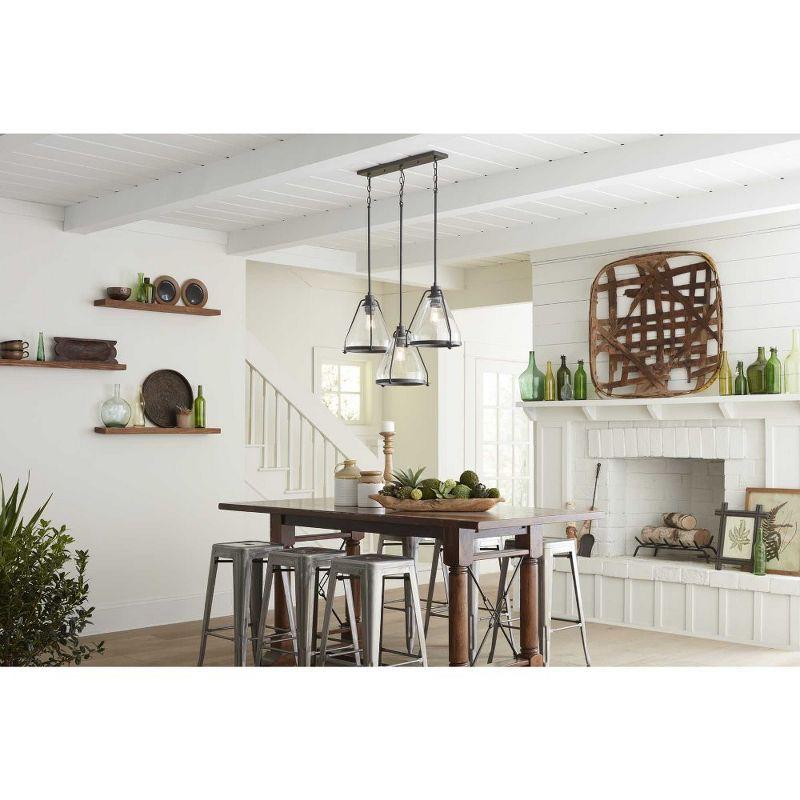 Progress Lighting, Range Collection, 1-Light Wall Sconce, Graphite Finish, Clear Seeded Glass Shade