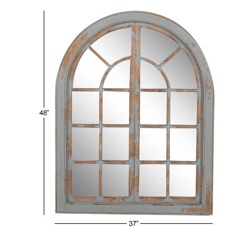 48" x 37" Farmhouse Classic Arched Window Design Decorative Wall Mirror - Olivia & May