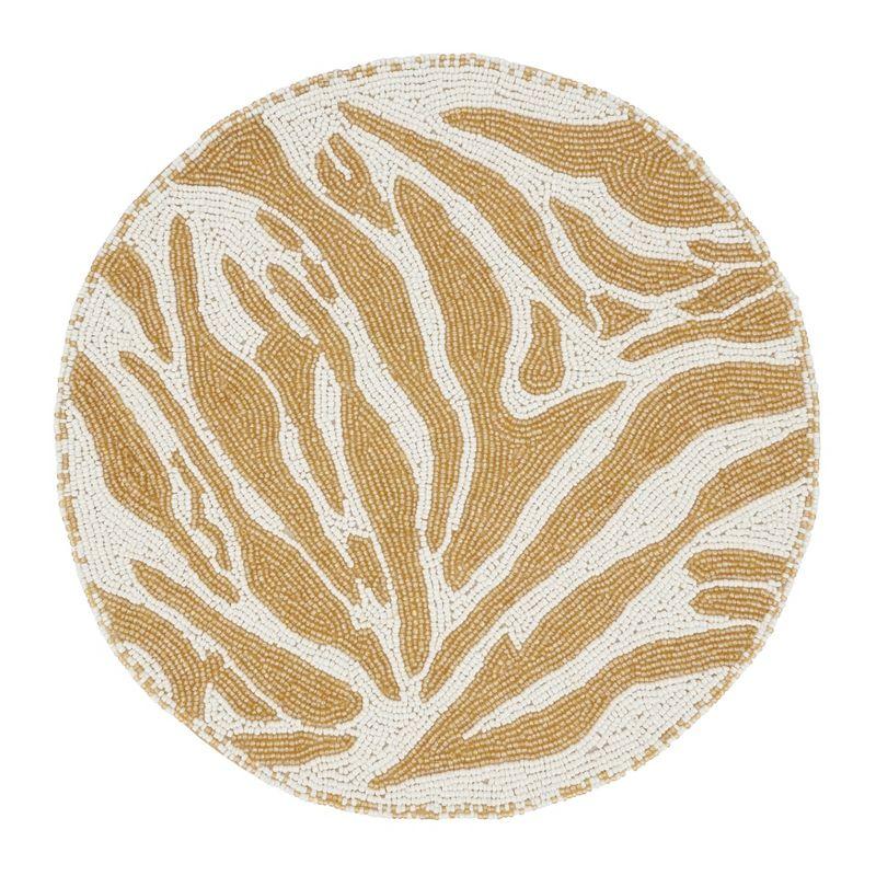 Arbez Glass Animal Print Round Placemat