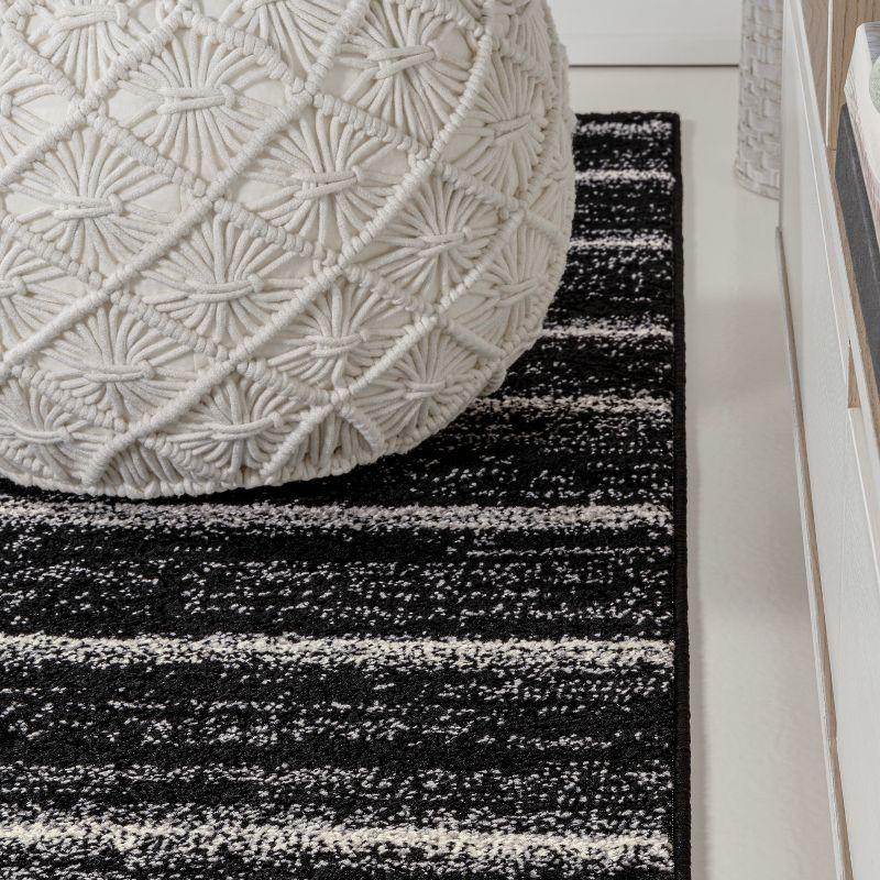 JONATHAN Y Williamsburg Minimalist Stripe Black/Cream 8 ft. x 10 ft. Area Rug