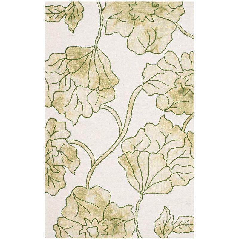 Dip Dye DDY683 Hand Tufted Area Rug - Ivory/Light Green - 5'x8' - Safavieh.