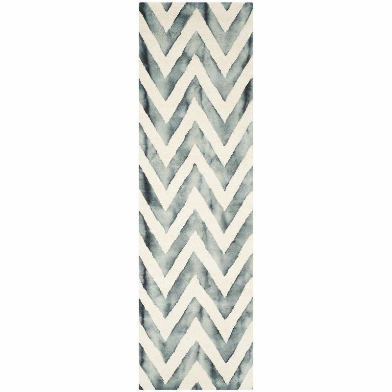 Dip Dye DDY715 Hand Tufted Runner Rug - Ivory/Grey - 2'3"x10' - Safavieh.