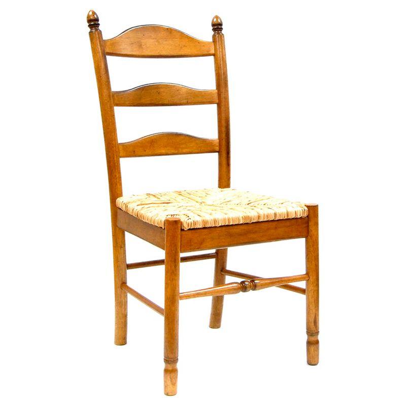 Carolina Living Aurora Rush Seat Dining Chair English Pine and Table: Woven, Ladder-Back, Wood Frame
