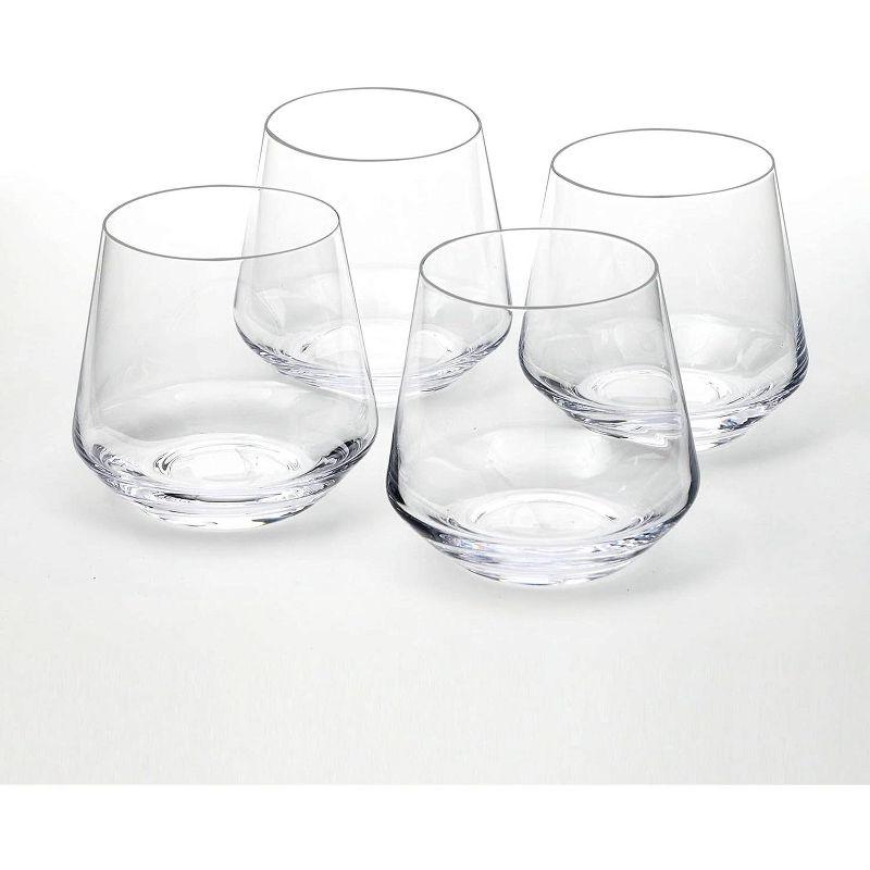 Lemonsoda Lead-Free Crystal Old Fashioned Whiskey Glasses Set