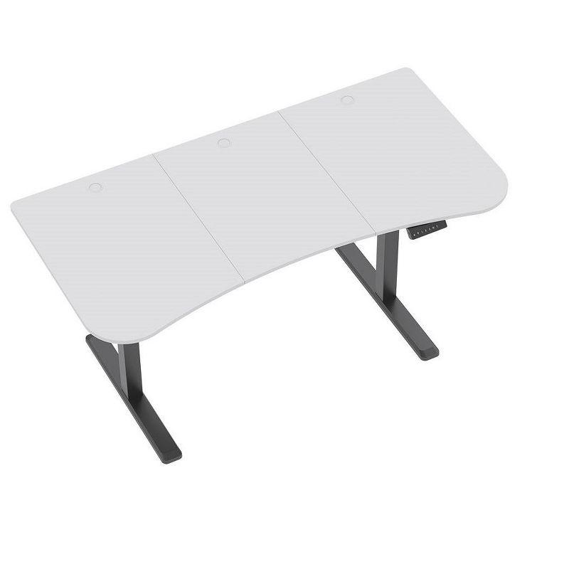 Monoprice Pre-Drilled 3-piece Sit-Stand Desk Table Top 63 Inches Wide - White |Custom Sized For Motorized And Manual Crank Height Adjustable Desk