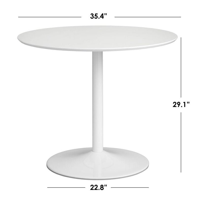 5pc Hillsboro Dining Set White/Black - Buylateral