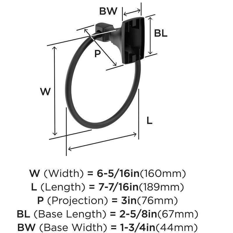 Amerock Highland Ridge Wall Mounted Towel Ring