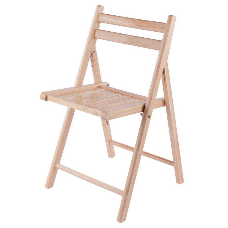 4pc Folding Chairs - Winsome: Hardwood Frame, No Assembly, Spot Clean, Max Weight 175lbs