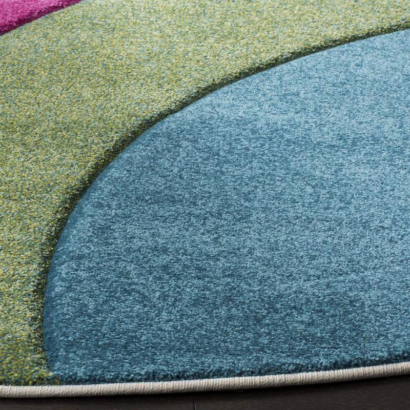 Hollywood HLW706 Machine Made Accent Rug - 2'3"x4' - Peacock Blue/Fuchsia - Safavieh