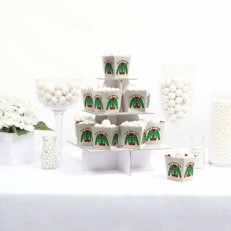 Big Dot of Happiness Ugly Sweater - Party Mini Favor Boxes - Holiday and Christmas Party Treat Candy Boxes - Set of 12
