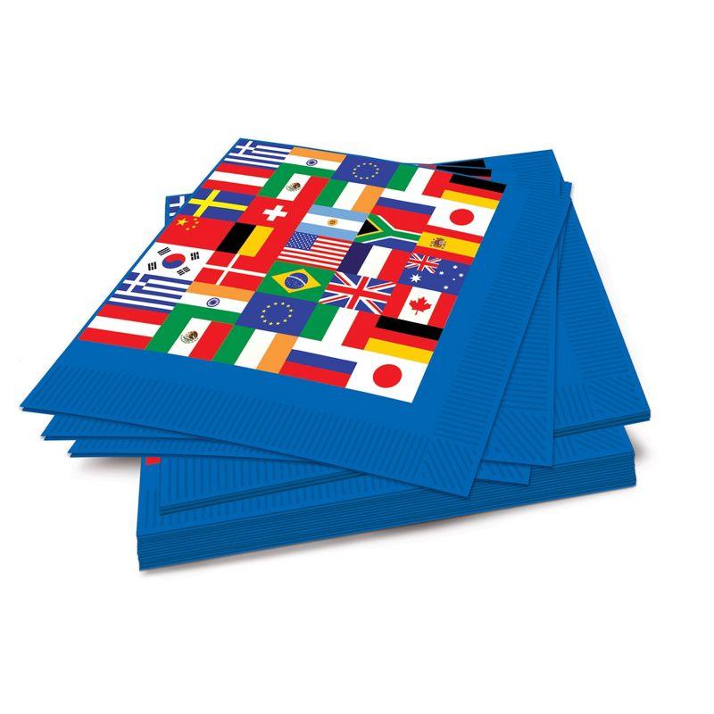 Beistle International Flag Luncheon Napkins