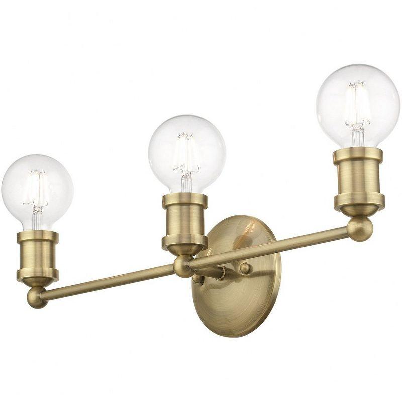 Livex Lighting Lansdale 3 - Light Vanity in  Antique Brass