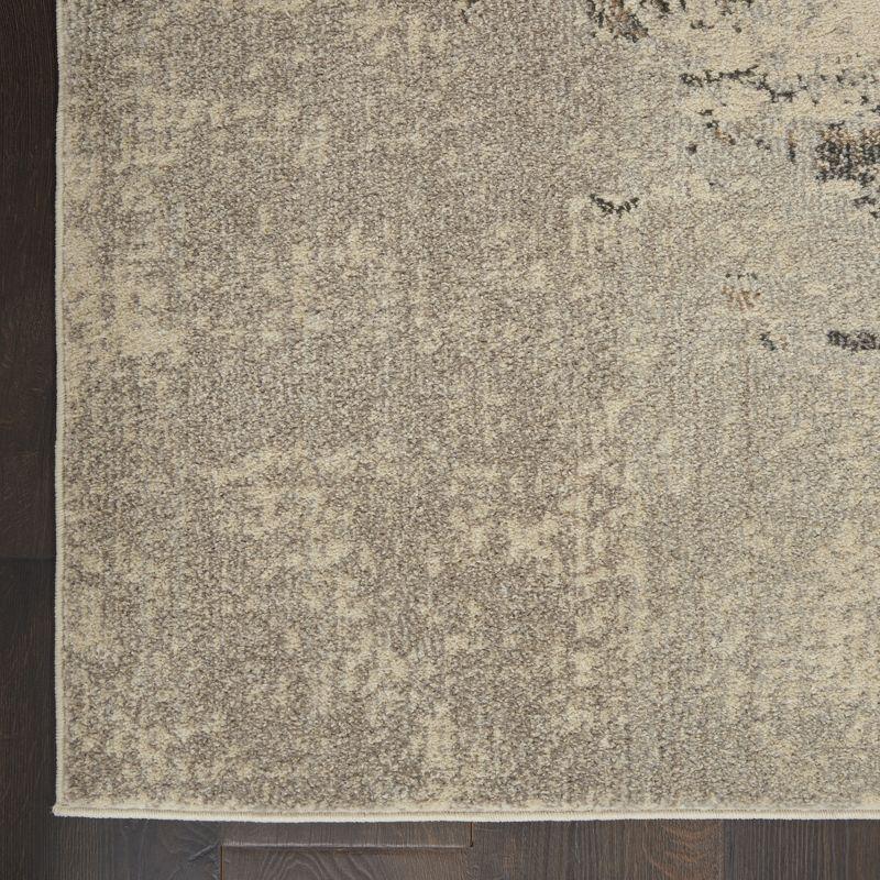 Nourison Celestial CES02 2'2" x 10' Ivory/Grey Area Rug