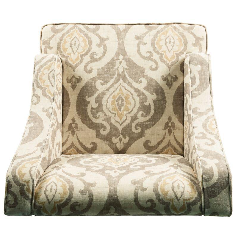 Classic Swoop Accent Armchair Natural Raffia - HomePop: Upholstered, Wood Legs, Foam Fill