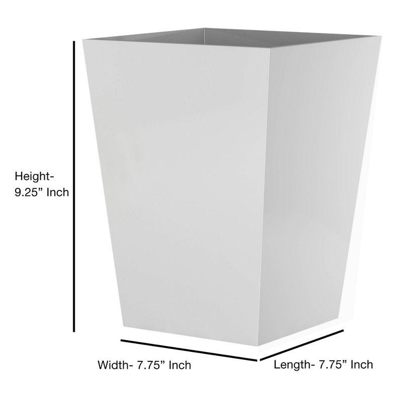 Elegant Wastebasket White - Nu Steel