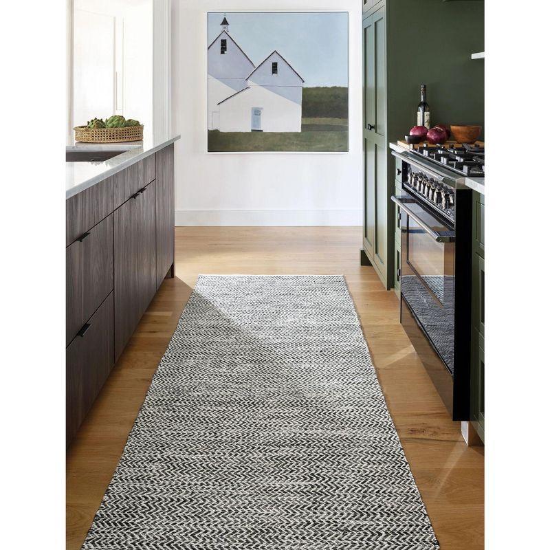 Coastal Black Handwoven Indoor/Outdoor Rug