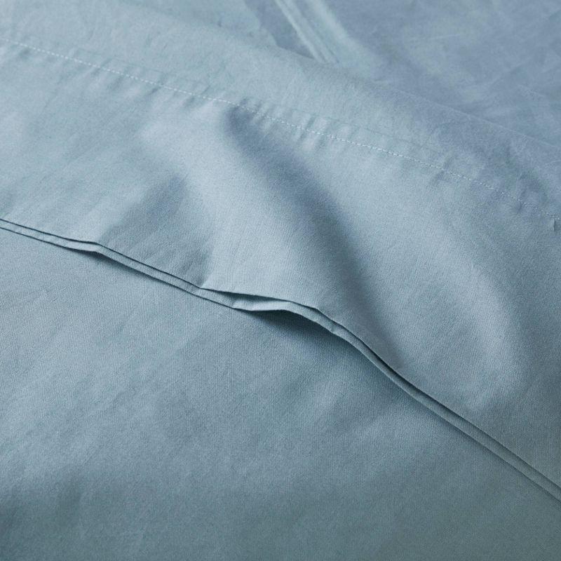 Peached Percale 200 Thread Count Relaxed Cotton Percale Sheet Set