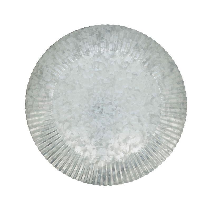 Rustic Ruffled Galvanized Charger Plate (Set Of 4)